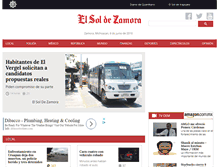 Tablet Screenshot of elsoldezamora.com.mx